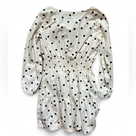Old Navy Girls Cream with black Polka Dot Dress Sz 6-7 - Picture 2 of 2